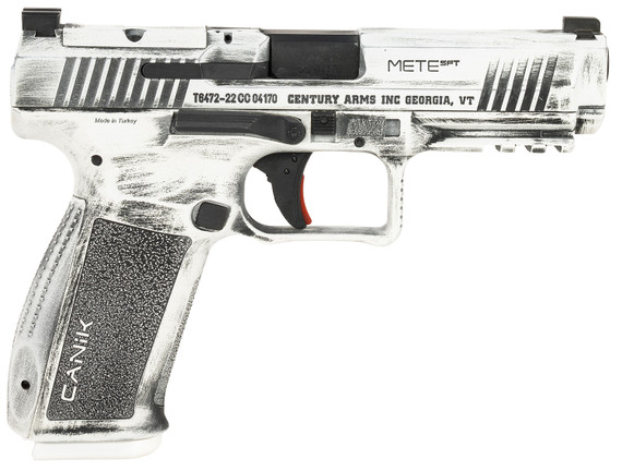 Canik HG5636ADN Mete SFT Sports South Exclusive 9mm Luger 18+1/20+1 4.46 in Black Match Grade Barrel, Arctic Distressed Cerakote Optic Ready/Serrated Steel Slide, Polymer Frame w/Beavertail & Picatinny Rail, Pistol