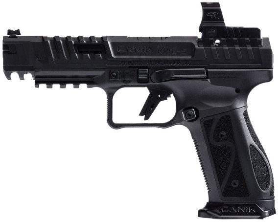 Canik HG7607N SFx Rival-S Full Size Frame 9mm Luger 18+1, 5 in Black Steel Barrel, Dark Side Optic Ready/Serrated w/Ports Steel Slide, Steel Frame w/Picatinny Rail, MeCanik MO2 Red Dot, Pistol