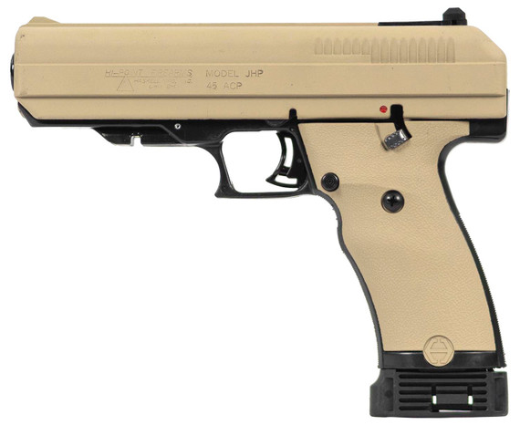 Hi-Point 34510FDE JHP 45 ACP 9+1 4.50 in Black Steel Barrel, FDE Serrated Steel Slide & Polymer Frame, FDE Polymer Grip, Pistol