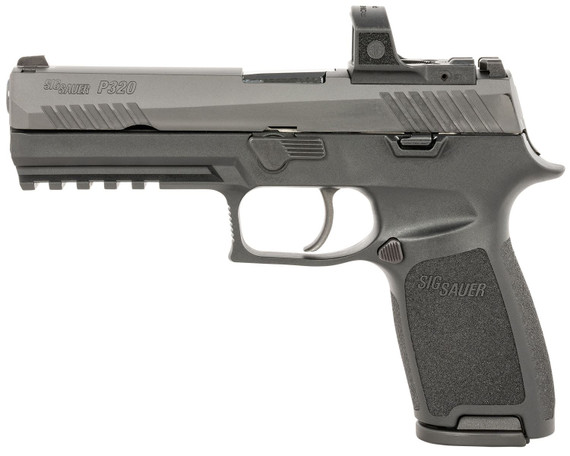 Sig Sauer 320F9BRXZP P320 Full Size RXZP 9mm Luger 15+1 4.70 in Black Nitron Serrated SS Slide, Black Nitron w/Picatinny Rail Frame, Black Polymer Grip *Features ROMEO ZERO