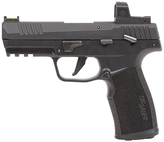 Sig Sauer 322CBRXZE P322 Compact 22 LR 20+1 (2) 4 in Threaded Barrel, Black, Optic Cut/Serrated Slide, Picatinny Rail Frame, Textured Grips, RomeoZero Elite Red Dot, Fiber Optic Sights, Pistol