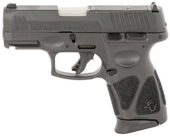 Taurus 1G3CP9312X10 G3C Compact Frame 9mm Luger 10+1 3.26 in Matte Stainless Steel Barrel, Matte Black Tenifer Optic Ready/Serrated Steel Slide, Black Polymer Frame w/Picatinny Rail, Black Polymer Grip, Right Hand, Pistol