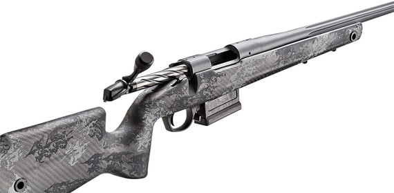 Bergara B14SM759 B-14 Crest 6.5 PRC 3+1, 20 in Sniper Gray Cerakote Steel Barrel, Sniper Gray Cerakote Steel Receiver, Carbon Fiber w/Black & Gray Splatter Fixed Monte Carlo w/High Comb Stock, Right Hand, Rifle