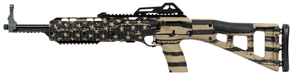 Hi-Point 995TSFLGFDE 995TS Carbine 9mm Luger 16.50 in 10+1, FDE American Flag, Skeletonized Stock, Adjustable Sights, Rifle