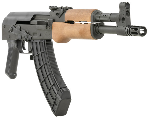 Century Arms HG7416 BFT47 7.62x39mm 30+1 12.60 in Barrel w/Flash Hider Muzzle, Stamped Steel Receiver, Bulged Forged Trunnion, Polymer Grip, Wood Handguard, Includes 1 30rd, Magazine, Pistol