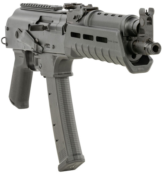 Century Arms HG7536N Draco 9S 9mm Luger 35+1 11.14 in Barrel, Black Stamped Receiver, Magpul MOE Handguard & AK Grip, EV9 Scorpion, Magazine, Pistol