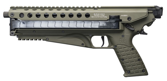 Kel-Tec P50GRN P50 5.7x28mm 9.60 in 50+1 (2), Green, Polymer Frame, Fiber Optic Sight, Pistol
