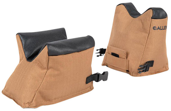 Allen 18419 X-Focus Unfilled Front/Rear Shooting Bag Combo Tan/Black 600D Polyester