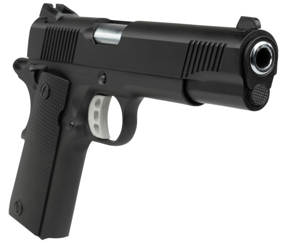 Tisas 10100530 1911 Duty 9mm Luger 9+1 5 in Black Cold Hammer Forged Barrel, Serrated Steel Slide, Black Cerakote Steel Frame w/Beavertail. Black Overmolded Grips, Pistol
