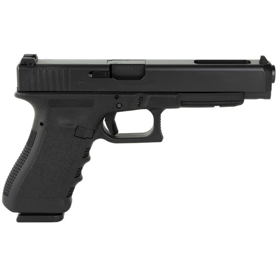 Glock 35, GEN 3, Semi-automatic, Striker Fired, Longslide, 40 S&W, 5.31 in, Black, Interchangeable, 15 Rounds, 2 Mags, Prac/Tac, Fixed Sights, Polymer, Matte G3517AUT