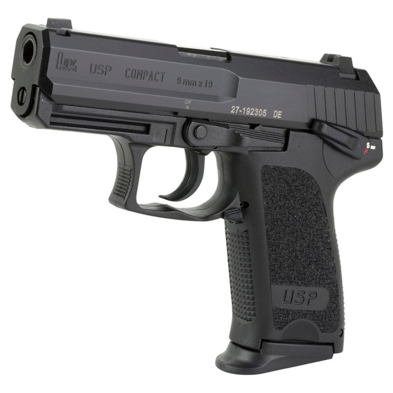 HK USP Compact 81000329, V1, Double Action/Single Action, Semi-automatic, Polymer Frame Pistol, Compact, 9MM