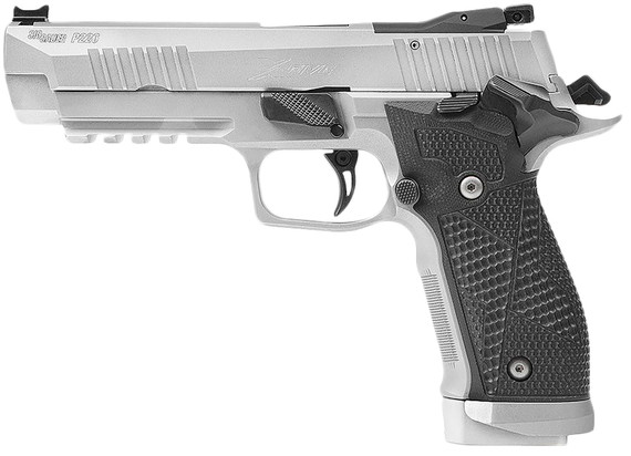 Sig Sauer 226X59STAS10 P226 XFive STAS Full Size Frame SAO 9mm Luger 10+1, 5 in Black Steel Bull Barrel, Stainless Optic Ready/Serrated Steel Slide, Stainless Steel Frame w/Beavertail & Picatinny Rail, Black Piranha G10 Grip, Manual Safety, Rig, Pist