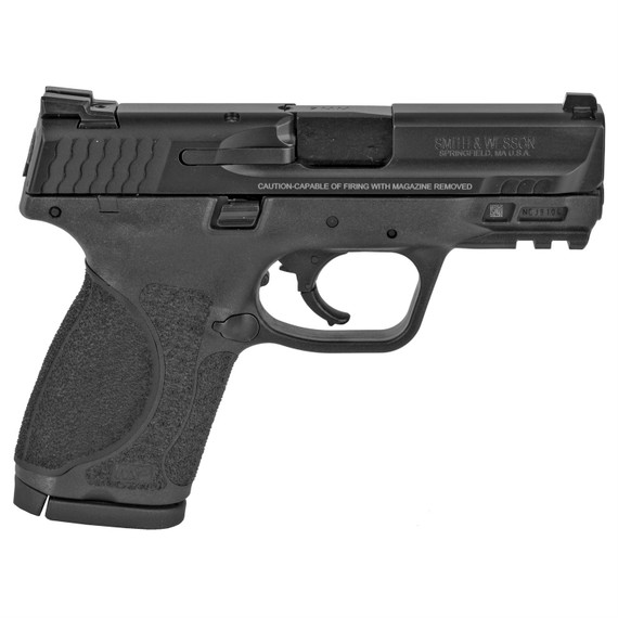 Smith & Wesson Law Enf M&P M2.0, Striker Fired, Semi-automatic, Polymer Frame Pistol, Compact, 9MM, 3.6 in Barrel, Armornite Finish, Black, Aggressive Grip Texture, Night Sights, No Thumb Safety, 15 Rounds, 3 Magazines 11679