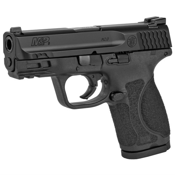 Smith & Wesson Law Enf M&P M2.0, Striker Fired, Semi-automatic, Polymer Frame Pistol, Compact, 9MM, 3.6 in Barrel, Armornite Finish, Black, Aggressive Grip Texture, Night Sights, No Thumb Safety, 15 Rounds, 3 Magazines 11679