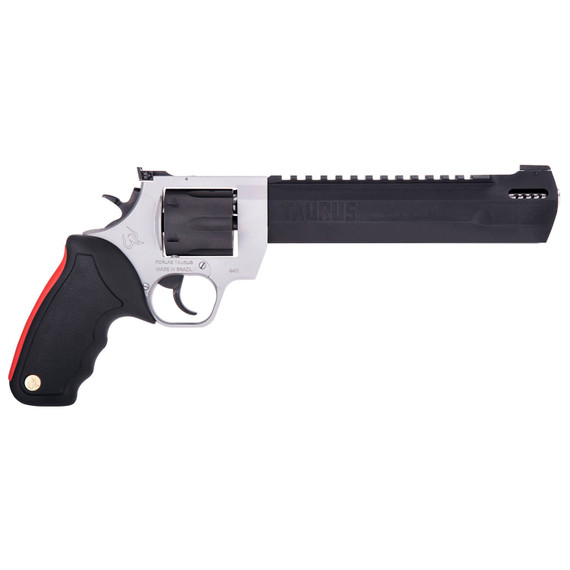 Taurus 2500105RH Raging Hunter Large Frame 500 S&W Mag 5rd 10 in Matte Black Ported/Target Crown Barrel, Matte Black Cylinder, Matte Stainless Steel Frame, Black Rubber Grip , Revolver