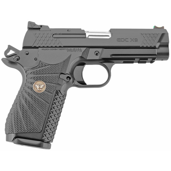 Wilson Combat EDCX9 EDCX-CPR-9, Single Action Only, Semi-automatic, Compact, 9MM, 4 in Barrel, Black DLC Finish