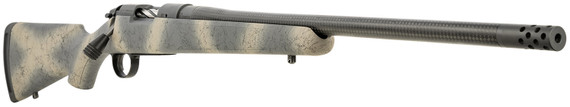 Bergara B14S522CF B-14 Ridge Carbon Wilderness 6.5 Creedmoor 4+1 22 in Carbon Fiber Wrapped Barrel, Gray Cerakote Steel Receiver, SoftTouch Woodland Camo Fixed American Style Stock, Right Hand, Omni Muzzle Brake, Rifle
