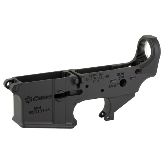 CMMG 55CA102AB Mk4 Lower Receiver Stripped, Armor Black Cerakote, Fits AR-15