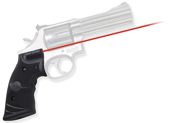 Crimson Trace 011280 LG-307 Lasergrips Black Red Laser Smith & Wesson K & L Frames Square Butt