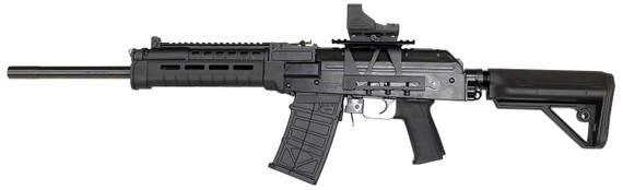 JTS M12AKT2.1 M12AK T1 12 Gauge Semi-Auto 5+1 (2.75 in) 3 in 18.70 in Chrome-Lined Barrel, Black, M-Lok Handgaurd, Fixed Stock, Adj. Gas Block, 3 Chokes, Includes Red Dot, Shotgun