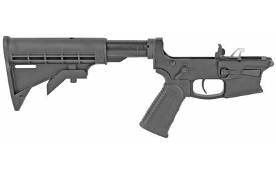 KE Arms KE-9 1-50-01-070, Complete Lower, Billet, 9MM, Black Finish, M4 Collapsible Stock, Adjustable Pistol Grip