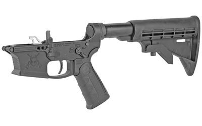 KE Arms KE-9 1-50-01-070, Complete Lower, Billet, 9MM, Black Finish, M4 Collapsible Stock, Adjustable Pistol Grip