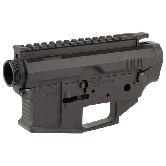 LanTac USA LLC Raven Billet Side Charger AR-15 Receiver Set 01-RV-SET-SC-RAVEN, Anodized Finish, Black