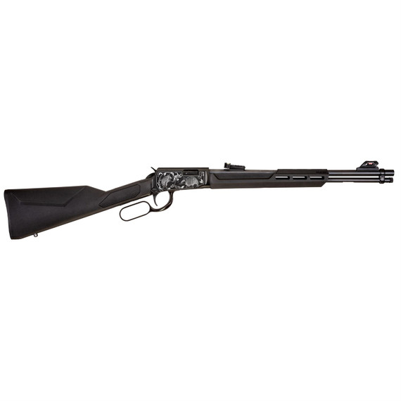 Rossi Rossi Gallery RL22181SY-EN14, Lever Action, 22LR, 18 in Barrel, Matte Finish, Black, Synthetic Stock