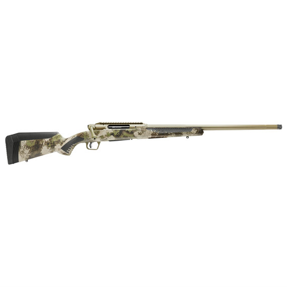 Savage Arms 58028 Impulse Big Game 7mm PRC 2+1 22 in Threaded, Hazel Green Cerakote Barrel/Rec, Woodland Camo Fixed AccuStock with AccuFit, Includes Detachable Box Mag, Rifle