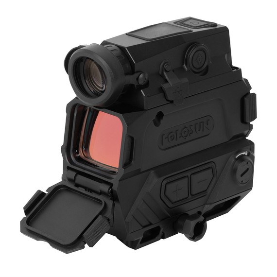 Holosun DRSNV DRS-NV Black Anodized 1x/8x 1.25 in x 0.98 in 2 MOA /65 MOA Circle Multi Reticle Fusion Night Vision Overlay, Red Dot Sight
