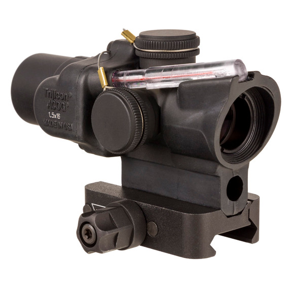 Trijicon ACOG TA44-C-400389, 1.5X16mm, Dual Illuminated RTR 9mm PCC Reticle, Includes Q-LOC Mount, Matte Finish