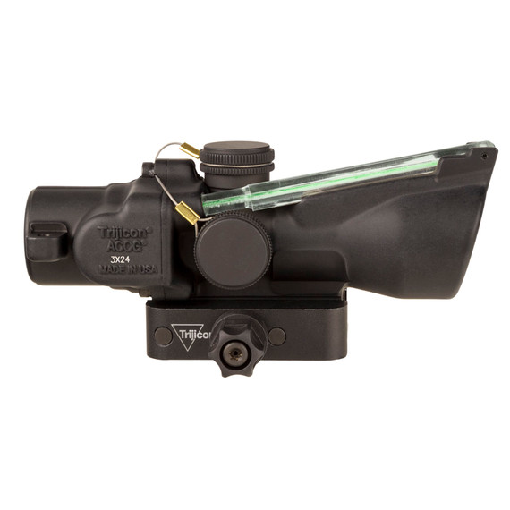 Trijicon ACOG TA50-C-400362, 3X24mm, Dual Illuminated Green Horseshoe/Dot 7.62X39/123 Grain, Includes Q-LOC Mount, Matte Finish