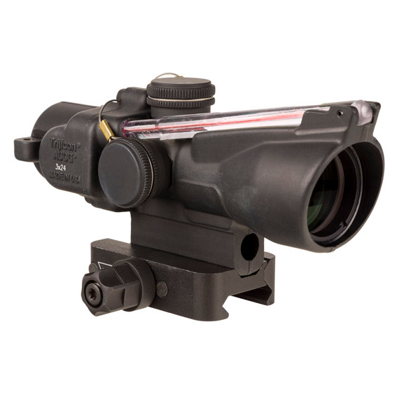 Trijicon ACOG TA50-C-400348, 3X24mm, Dual Illuminated Red Horseshoe/Dot 223/55 Grain, Includes Q-LOC Mount, Matte Finish