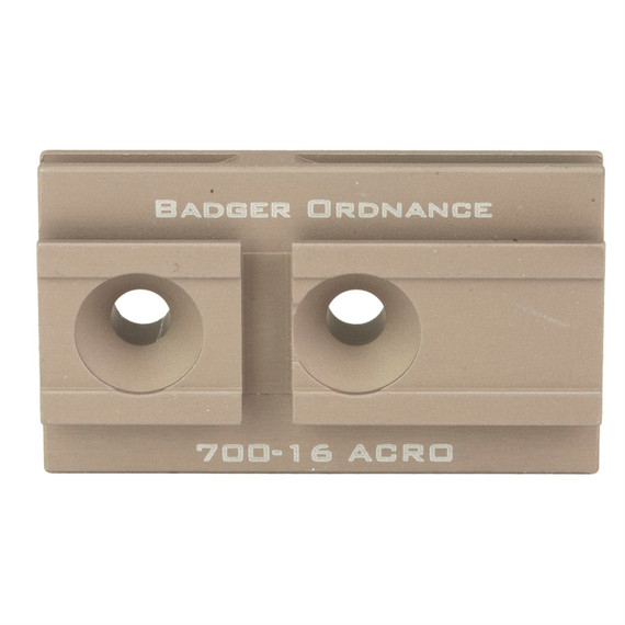 Badger Ordnance C1 12 O'Clock Top Optical Platform, Fits Aimpoint Acro, For Use with C1 Arc, Anodized Finish, Tan 700-16