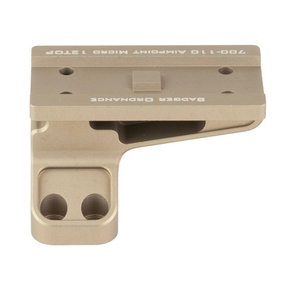 Badger Ordnance Condition One Micro Sight Mount, Allows for Mount ing the Aimpoint T-2 Footprint at 12 O'Clock on Optic, Compatible with 30mm C1 Mount, Anodized Finish, Tan 700-110