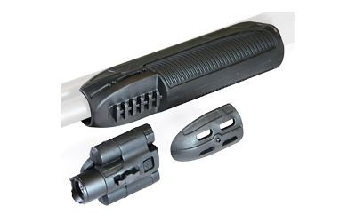 ADAPTIVE TACTICAL AT02900 EX Performance Forend with 300 Lumen Flashlight, Black Polymer, Concealed 2 in Picatinny, Fits Remington 870/1100/11-87