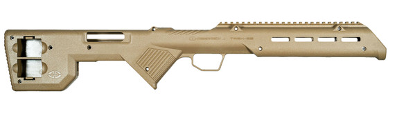 Desert Tech TRK22FDE TREK-22, Rifle Chassis FDE Synthetic Fixed Bullpup Fits Ruger 10/22 26.75 in OAL