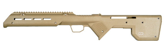 Desert Tech TRK22FDE TREK-22, Rifle Chassis FDE Synthetic Fixed Bullpup Fits Ruger 10/22 26.75 in OAL
