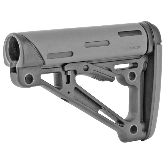 Hogue OverMolded Rifle Stock 15540, Mil-spec Collapsible Stock, AR-15, Gray 15540