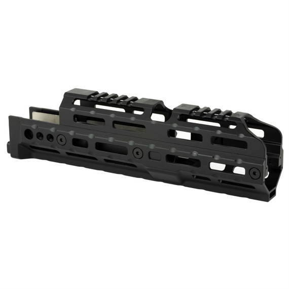 Midwest Industries MIAKALPHA100 Alpha Drop-in Aluminum Black Hardcoat Anodized 5 Slot Picatinny Rail AK-Platform 10 in Long Compatible w/M-LOK