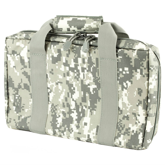 NCSTAR Discreet Pistol Case CPD2903, Nylon, Digital Camo, Two Padded Handgun Compartments, Six Elastic Mag Loops