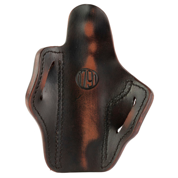 1791 BHC BH1-VTG-R, OWB Belt Holster, Size 1, Matte Finish, Vintage Leather, Right Hand BH1-VTG-R