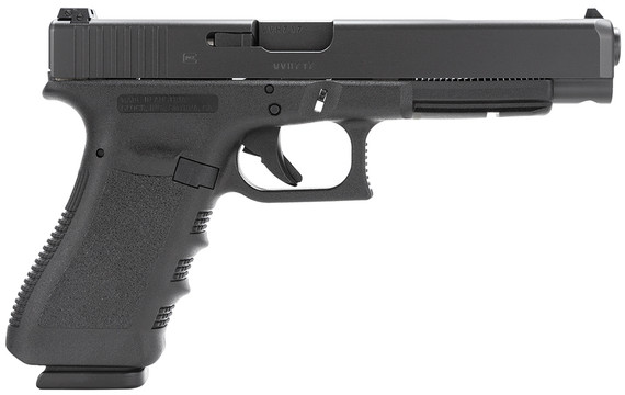 Glock PI3530103 G35 Gen3 Competition 40 S&W 15+1 5.31 in Black Polygonal, Rifled Barrel, Black Frame & Slide, Finger Grooved Rough Texture Grip, Adjustable Sights, Safe Action Trigger, Pistol