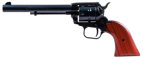 Heritage Mfg RR22B6 Rough Rider 22 LR 6 Shot, 6.50 in Black Steel Barrel, Black Zinc Alloy Frame, Black Cylinder, Cocobolo Grip, Hammer/Thumb Safety, Exposed Hammer , Revolver