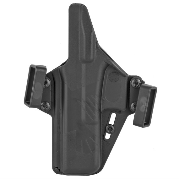 Raven Concealment Systems Perun OWB Holster PXG17, 1.5 in Belt Loops, Fits Glock 17, Ambidextrous, Black, Polymer PXG17