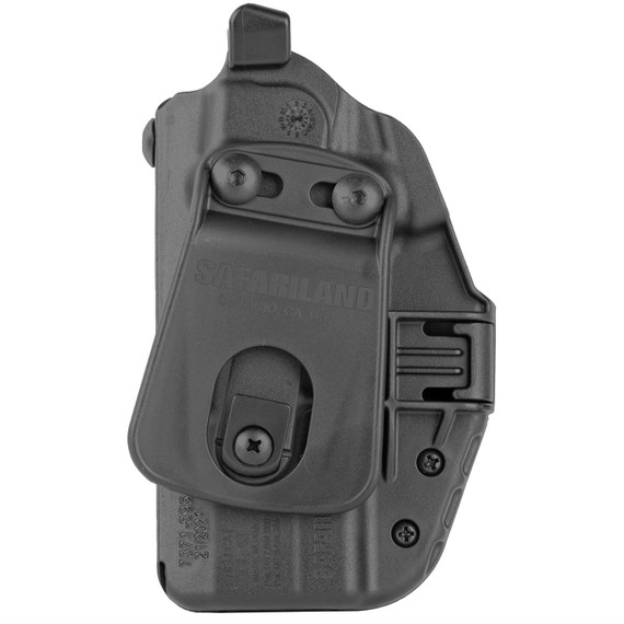 Safariland Model 7378, 7TS, ALS Slim Concealment Holster w/ Flexible Paddle and Adjustable Belt Loop, Fits S&W M&P Shield 9, Kydex, Black, Right Hand 7378-179-411