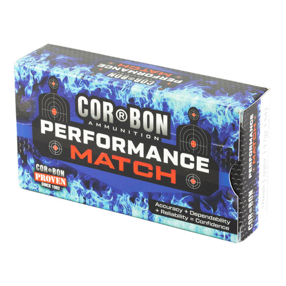 CorBon PM PM09147, 9MM, 147 Grain, Full Metal Jacket, Box of 50 Rounds PM09147