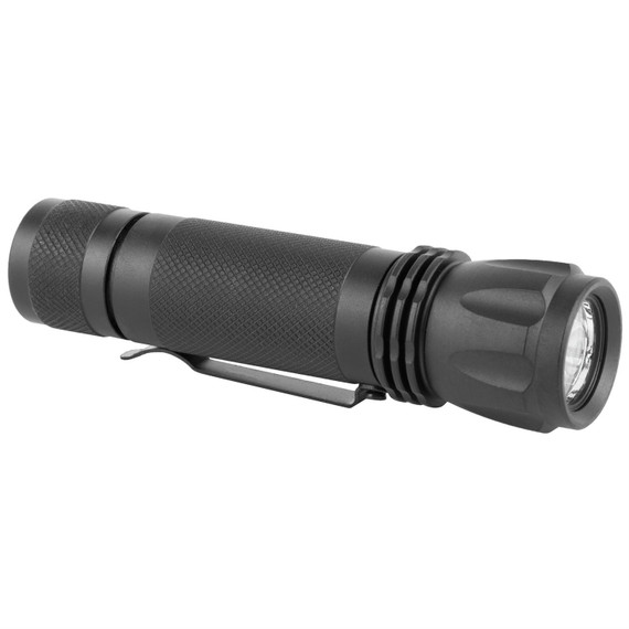 NCSTAR 3W 160 Lumens LED Flashlight ATFLB, Fits Picatinny/Weaver Rail, 160 Lumens, Black, Momentary and Constant On/Off Cap Switch ATFLB