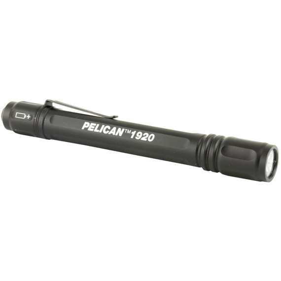 Pelican 1920 019200-0001-110, Flashlight, LED 120 Lumens, Clip, Black 019200-0001-110