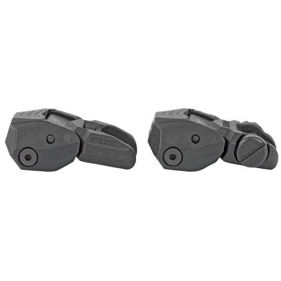 F.A.B. Defense Flip Up Front and Rear Sight Set FX-FRBSKIT, Fits Picatinny Rails, Polymer, Black FX-FRBSKIT